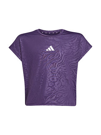 ADIDAS | Camiseta de fitness para niña All Sports con estampado animal y corte cropped