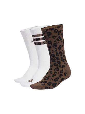 ADIDAS | Calcetines de ocio para mujer con estampado de leopardo, paquete de 3
