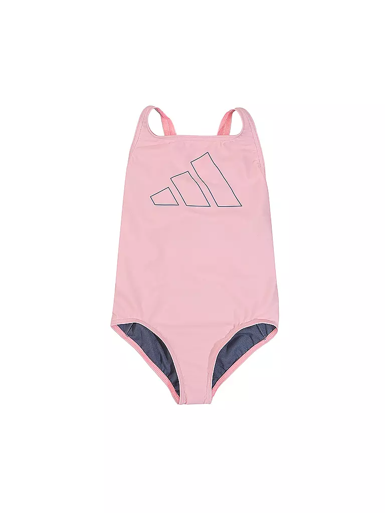 ADIDAS | Bañador de niña Big Bars | Rosa