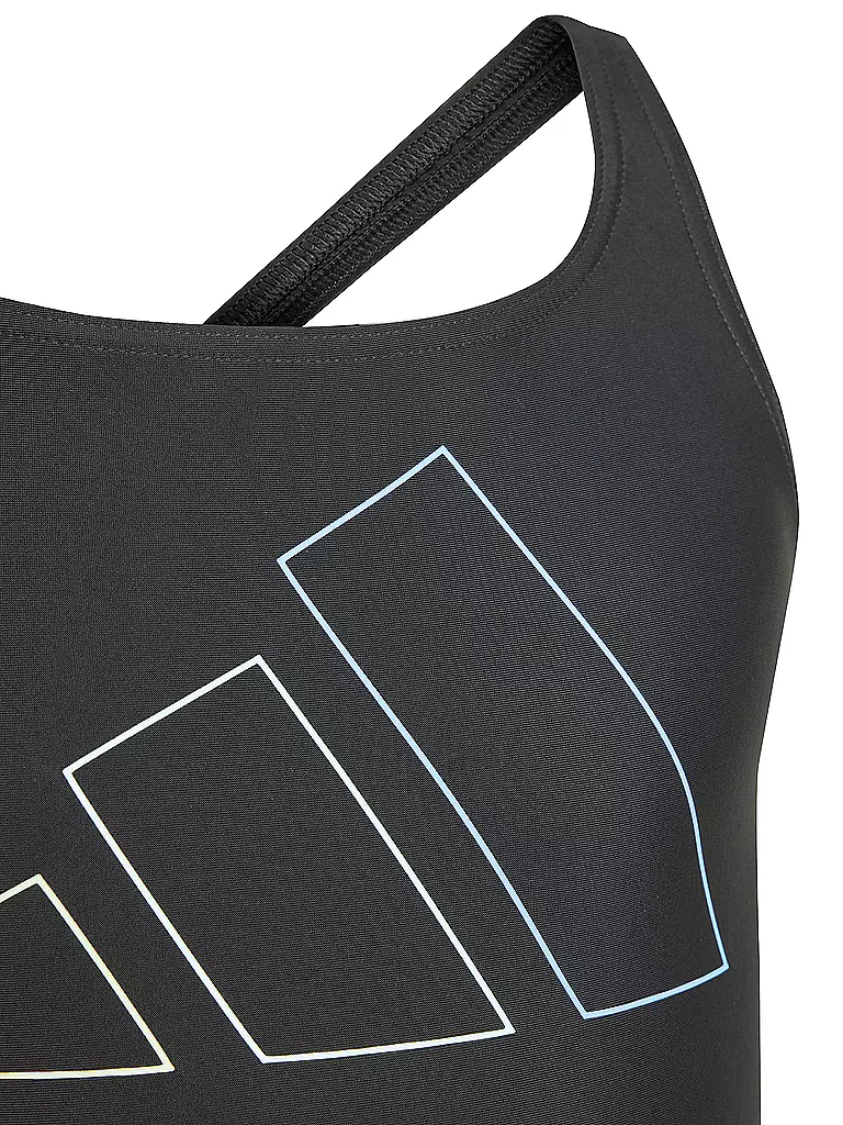 ADIDAS | Bañador de niña Big Bars | Negro