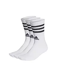 ADIDAS | Calcetines de ocio 3 bandas Cushioned Crew, 3 pares | Blanco
