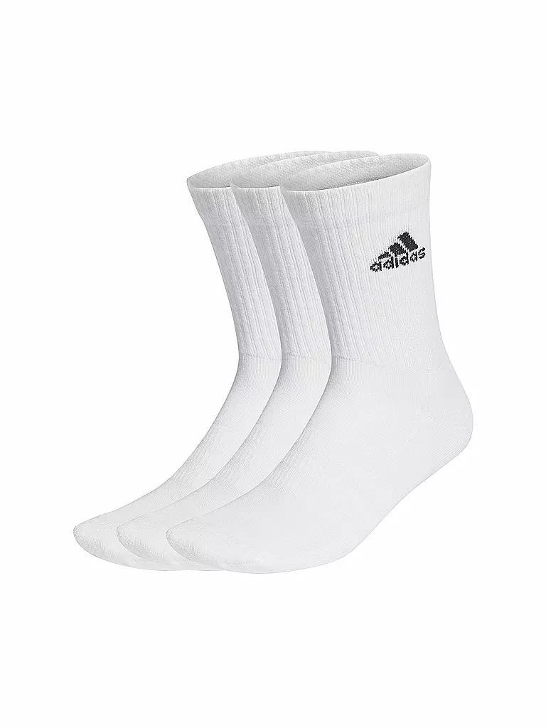 ADIDAS | Calcetines de ocio acolchados Crew, paquete de 3 | Blanco