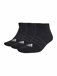 ADIDAS | Paquete de 3 calcetines deportivos finos y ligeros para zapatillas de corte bajo | Negro