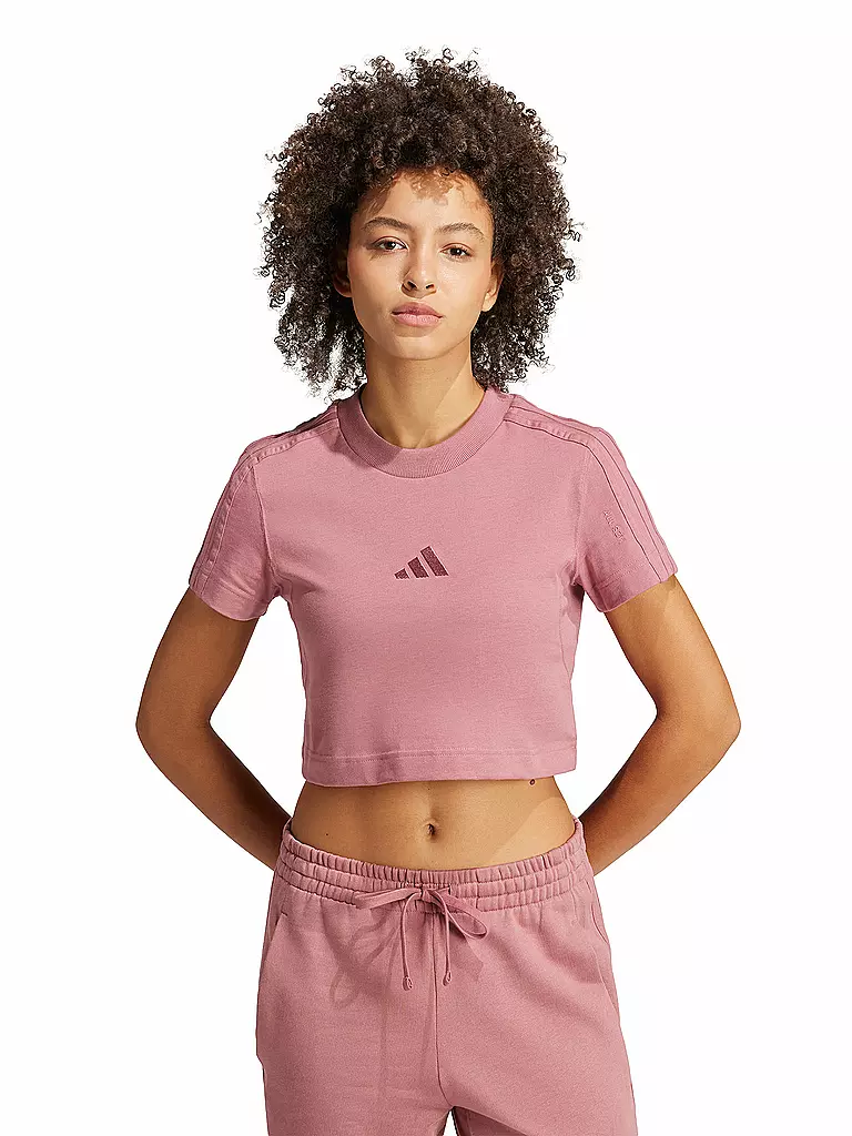 ADIDAS | Camiseta corta de mujer ALL SZN con 3 bandas | Rosa