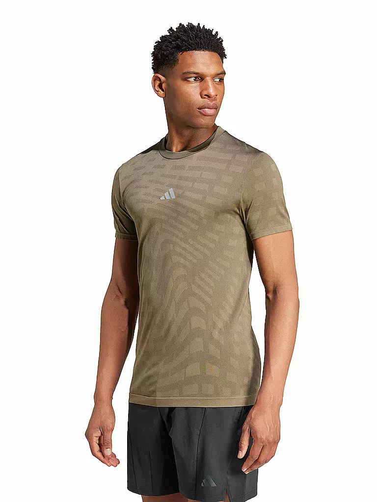 ADIDAS | Camiseta de fitness Gym+Seamless para hombre | Oliva