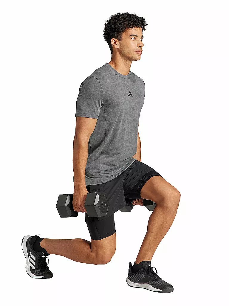 ADIDAS | Camiseta de fitness para hombre D4T | Gris claro