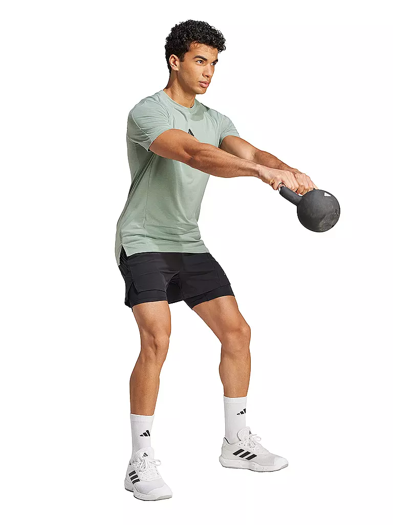 ADIDAS | Camiseta de fitness para hombre D4T | Verde claro