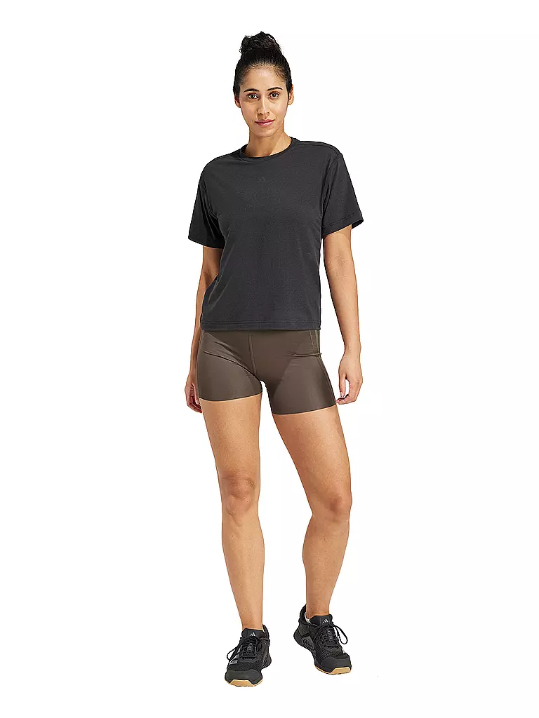 ADIDAS | Camiseta de fitness para mujer Power con abertura en la espalda y 3 rayas | Negro