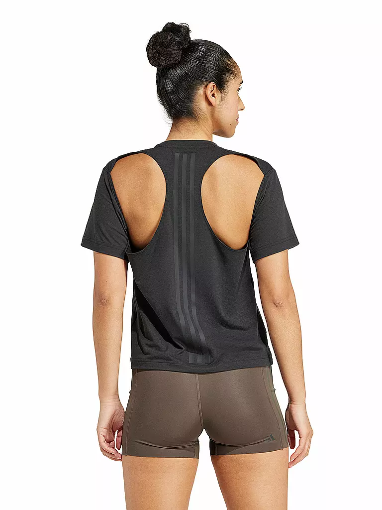 ADIDAS | Camiseta de fitness para mujer Power con abertura en la espalda y 3 rayas |