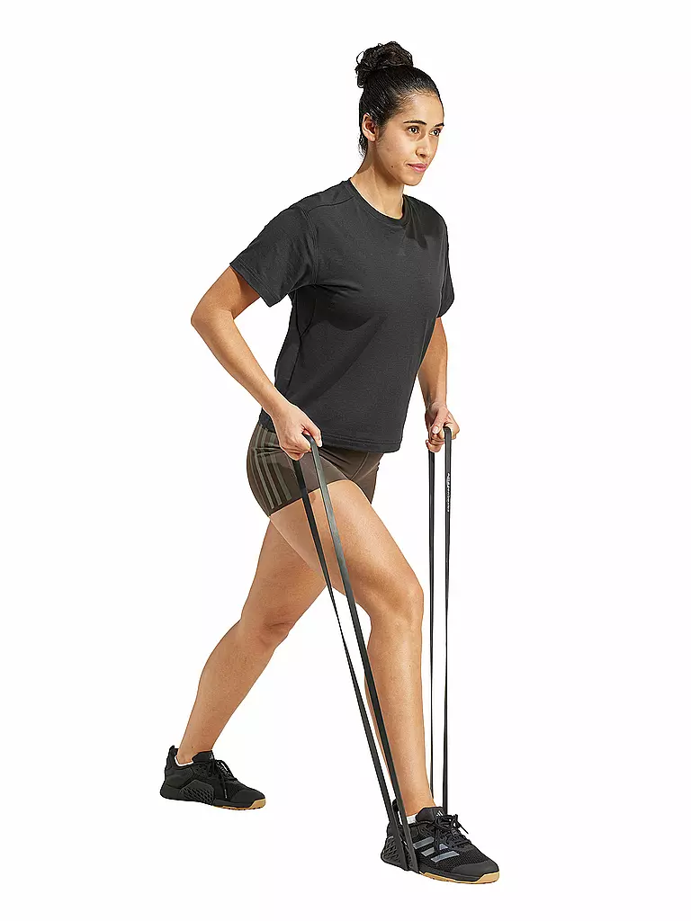 ADIDAS | Camiseta de fitness para mujer Power con abertura en la espalda y 3 rayas |