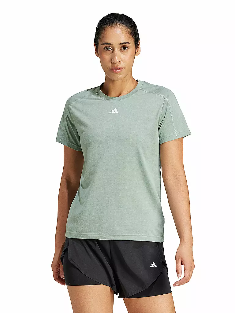 ADIDAS | Camiseta de fitness para mujer TR-ES Crew | Verde claro