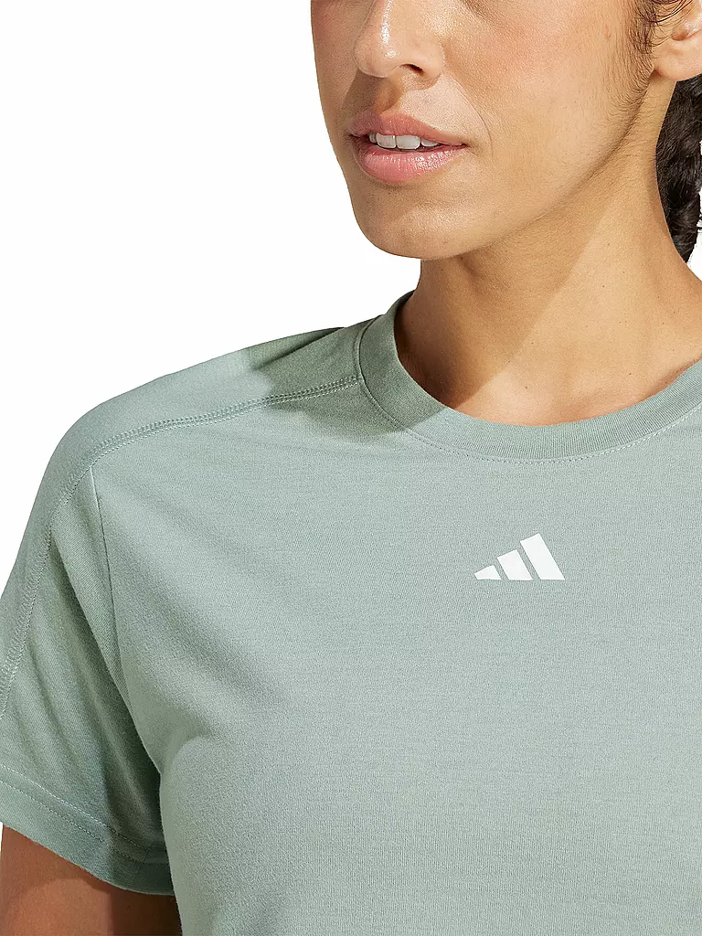 ADIDAS | Camiseta de fitness para mujer TR-ES Crew | Verde claro