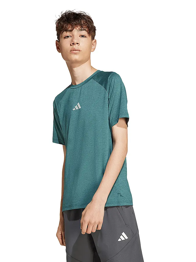 ADIDAS | Camiseta de fitness para niños | Verde oscuro