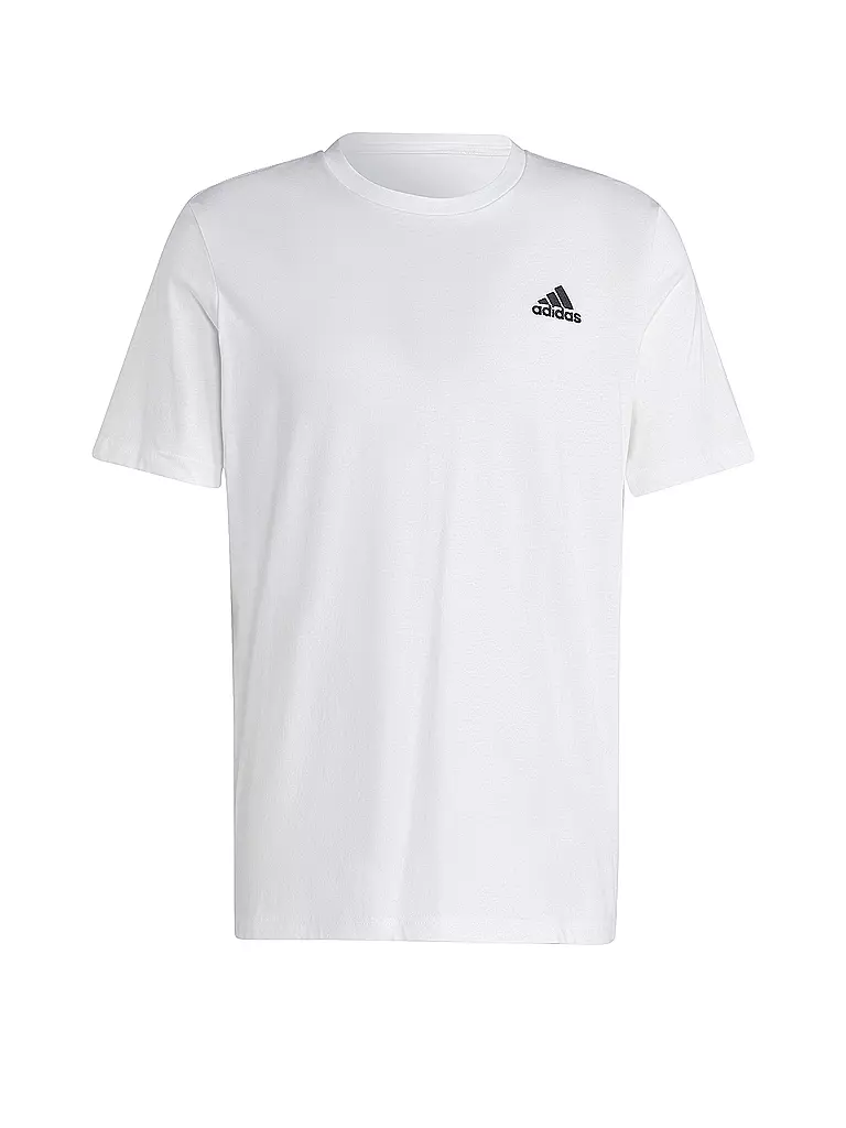 ADIDAS | Camiseta de hombre Essentials Single Jersey con logo pequeño bordado | Blanco