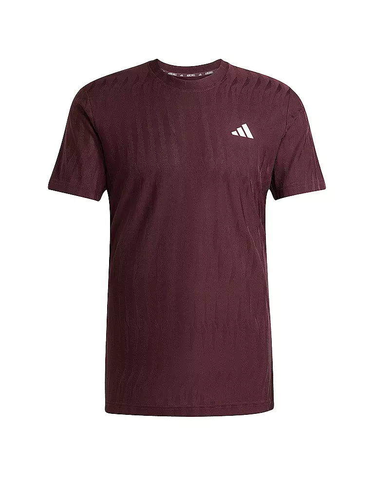 ADIDAS | Camiseta de tenis Freelift para hombre | Rojo oscuro