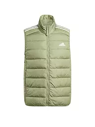 ADIDAS | Chaleco de plumas Essentials 3 bandas Light para hombre | Oliva