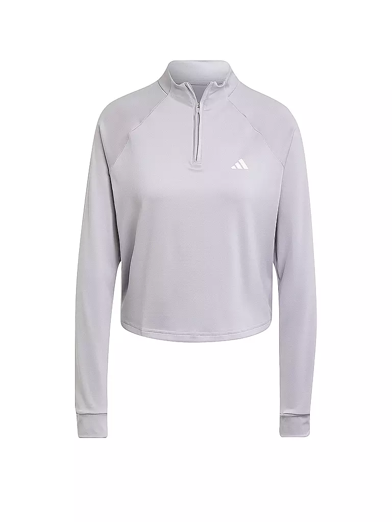 ADIDAS | Damen Fitness Zipshirt Train Essentials Minimal Branding 1/4-Zip  | Gris