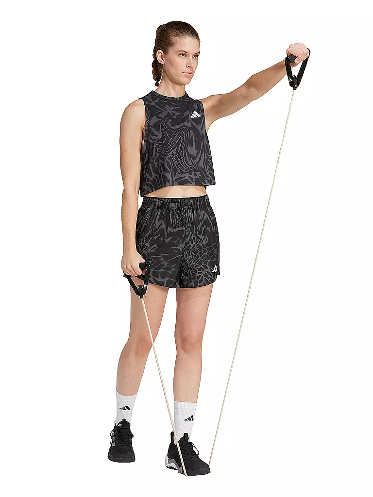 ADIDAS | Damen Fitnesstank Crop TE MIN | Negro