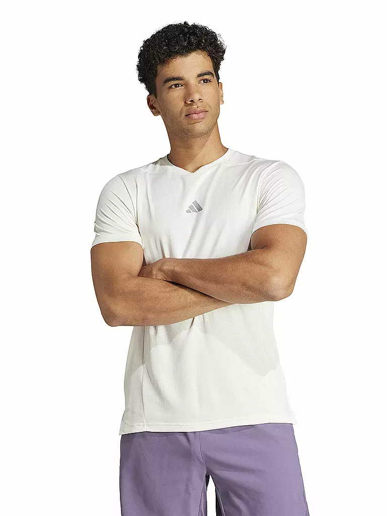 ADIDAS | Herren Fitnessshirt 	 Designed for Training HIIT Workout HEAT.RDY | Blanco