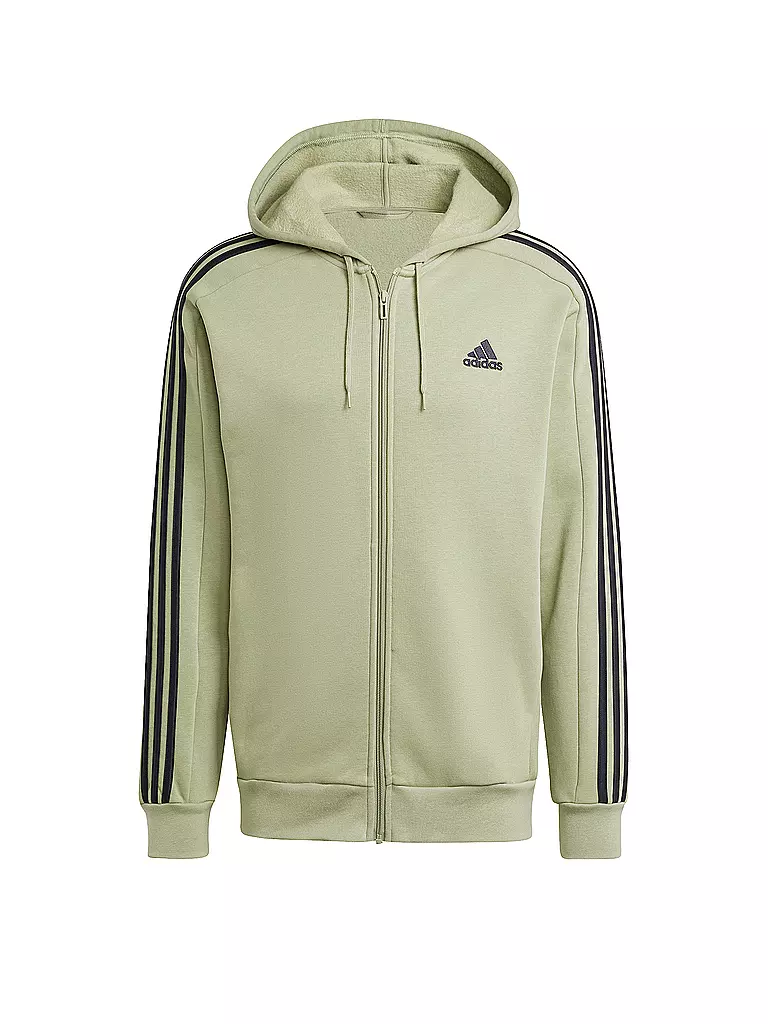 ADIDAS | Herren Kapuzenjacke Essentials 3-Streifen  | Oliva
