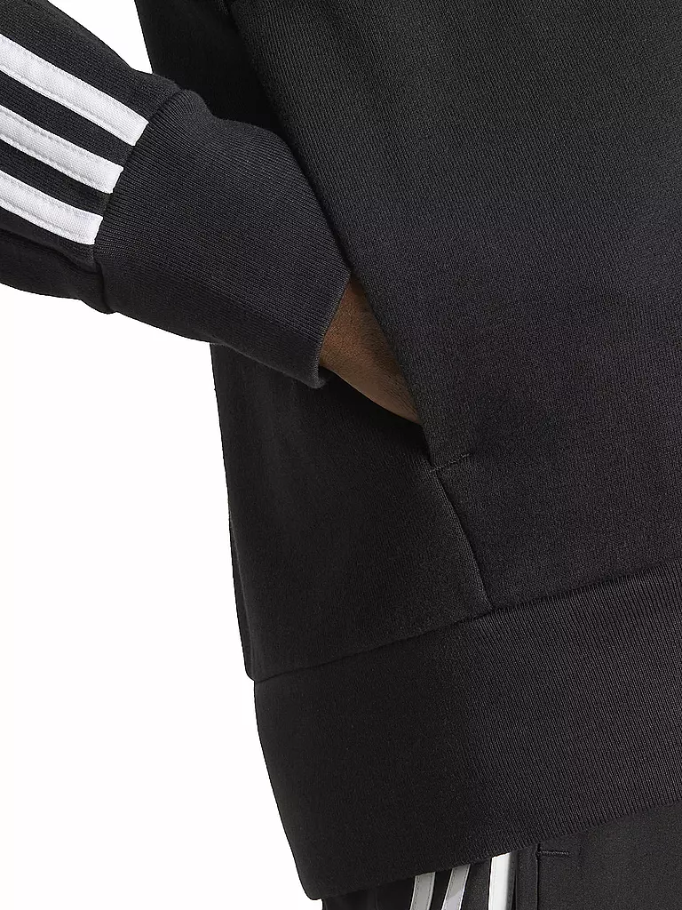 ADIDAS | Herren Kapuzenjacke Essentials French Terry 3-Streifen | Negro