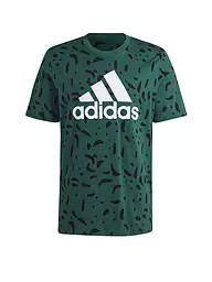 ADIDAS | Herren T-Shirt Essentials Single Logo | Verde oscuro