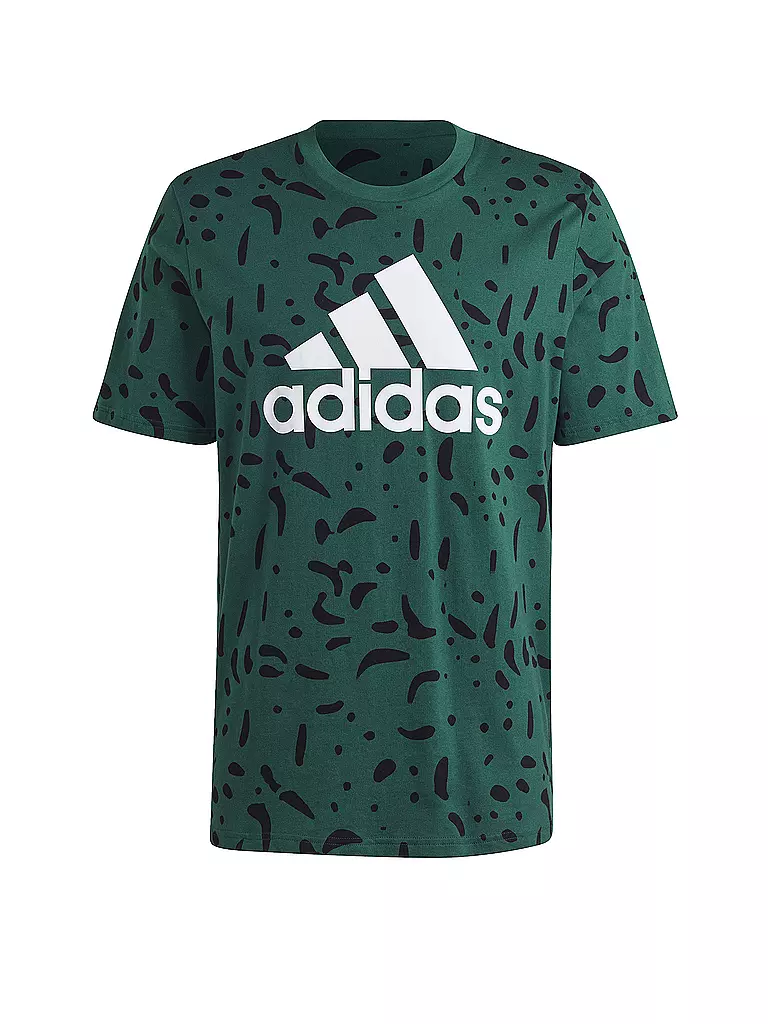 ADIDAS | Herren T-Shirt Essentials Single Logo | Verde oscuro