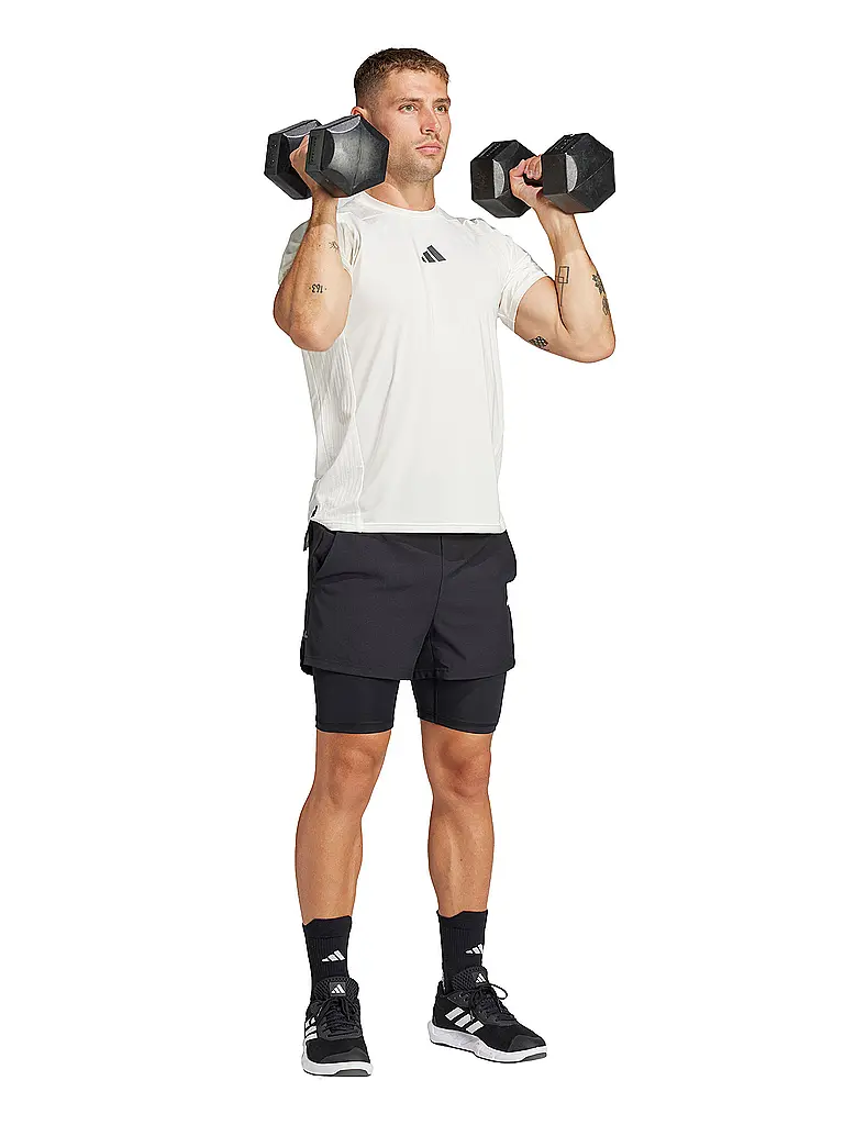 ADIDAS | Pantalón corto de fitness para hombre Gym 2 en 1 | Negro