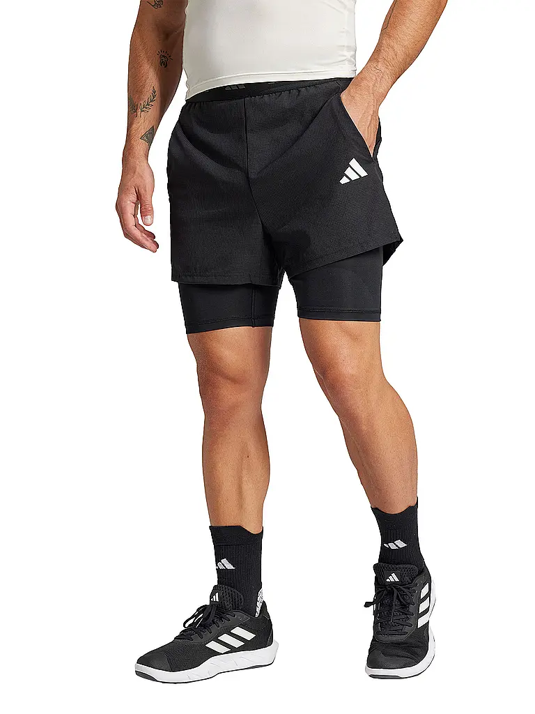 ADIDAS | Pantalón corto de fitness para hombre Gym 2 en 1 |