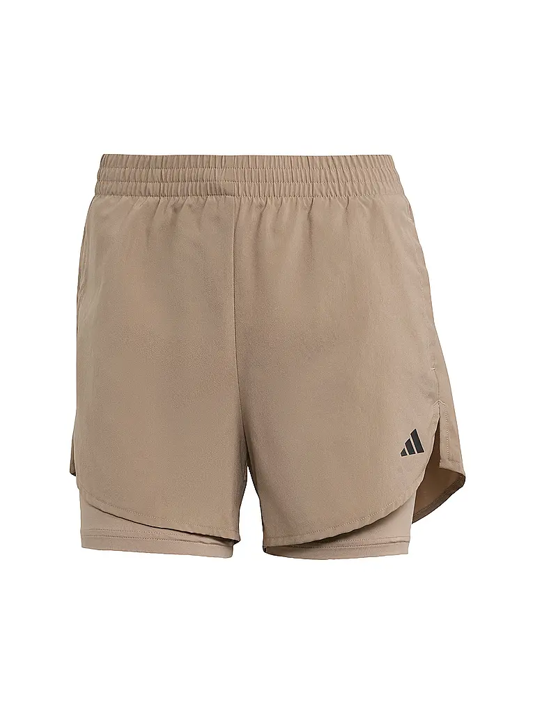 ADIDAS | Pantalón corto de fitness para mujer AEROREADY 2en1 | Marrón
