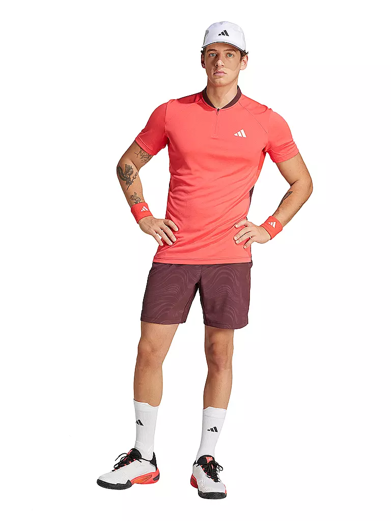 ADIDAS | Pantalón corto de tenis Ergo Pro para hombre | Rojo oscuro