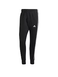 ADIDAS | Pantalón de chándal para hombre Essentials French Terry con puños cónicos y 3 rayas | Negro
