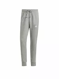 ADIDAS | Pantalón de chándal para hombre Essentials French Terry con puños cónicos y 3 rayas | Gris