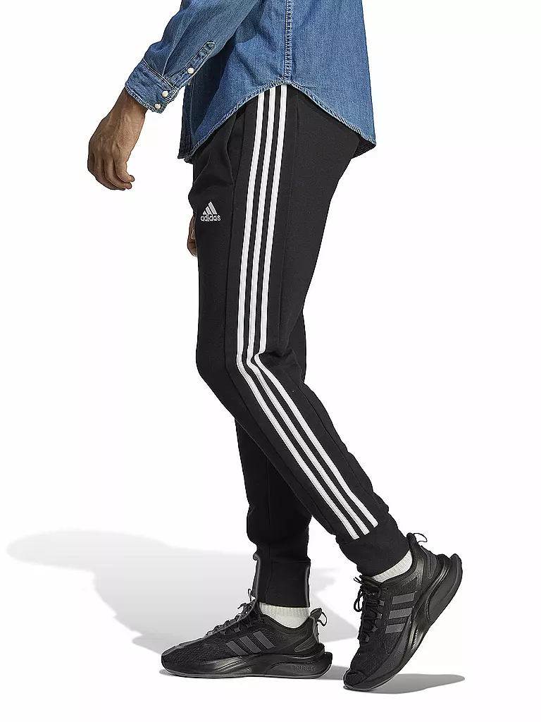ADIDAS | Pantalón de chándal para hombre Essentials French Terry con puños cónicos y 3 rayas |