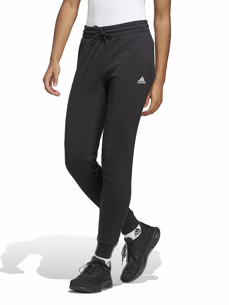ADIDAS | Pantalón de chándal para mujer Essentials Linear French Terry Cuffed | Negro