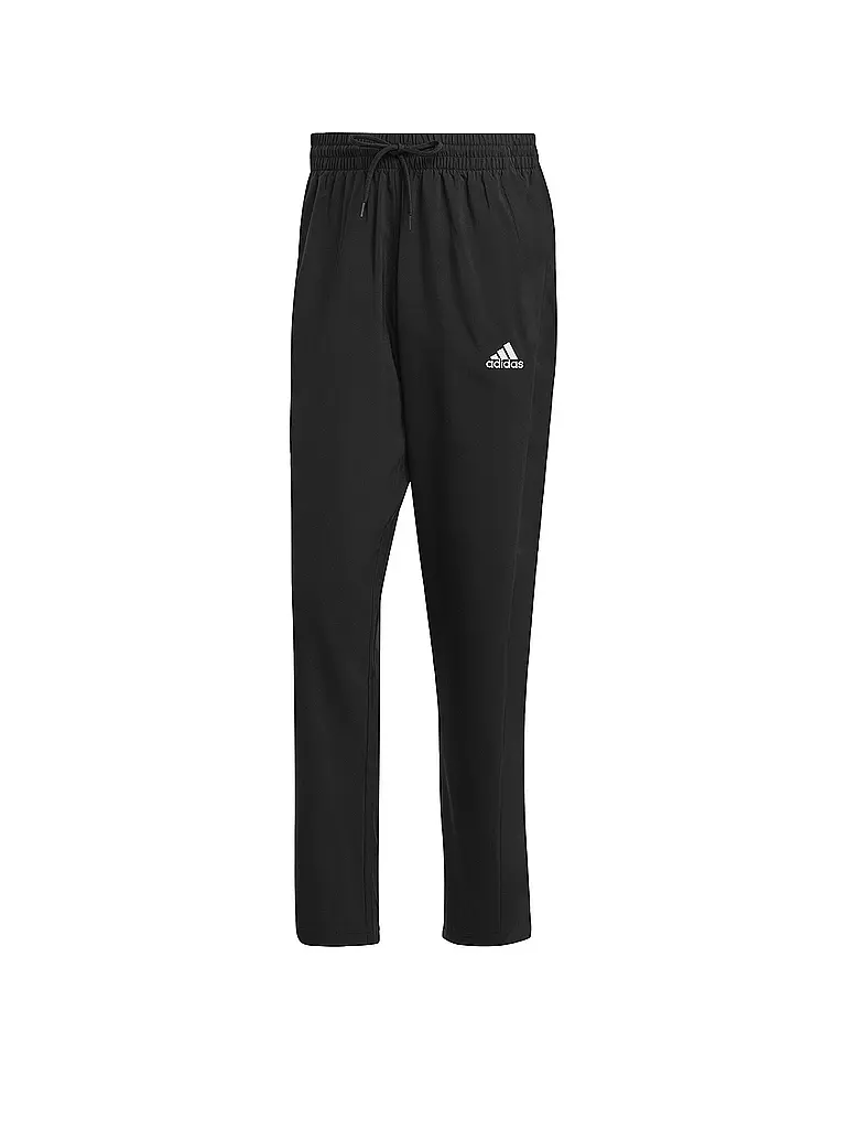 ADIDAS | Pantalón de hombre AEROREADY Essentials Stanford con dobladillo abierto y logo pequeño bordado | Negro