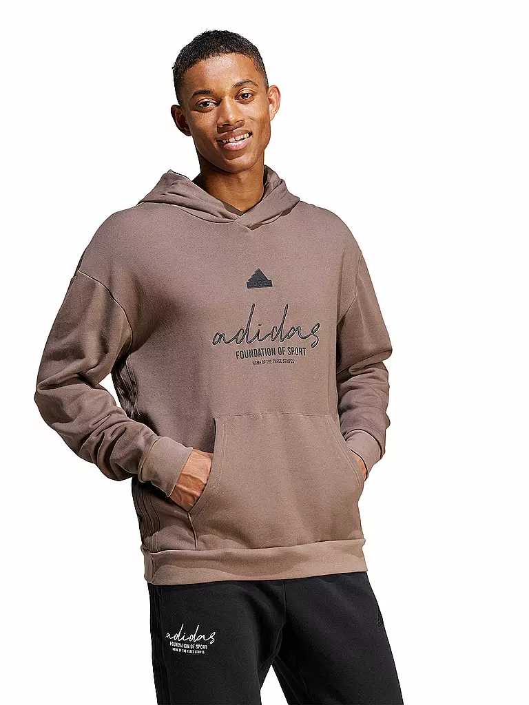 ADIDAS | Sudadera con capucha BL para hombre | Marrón