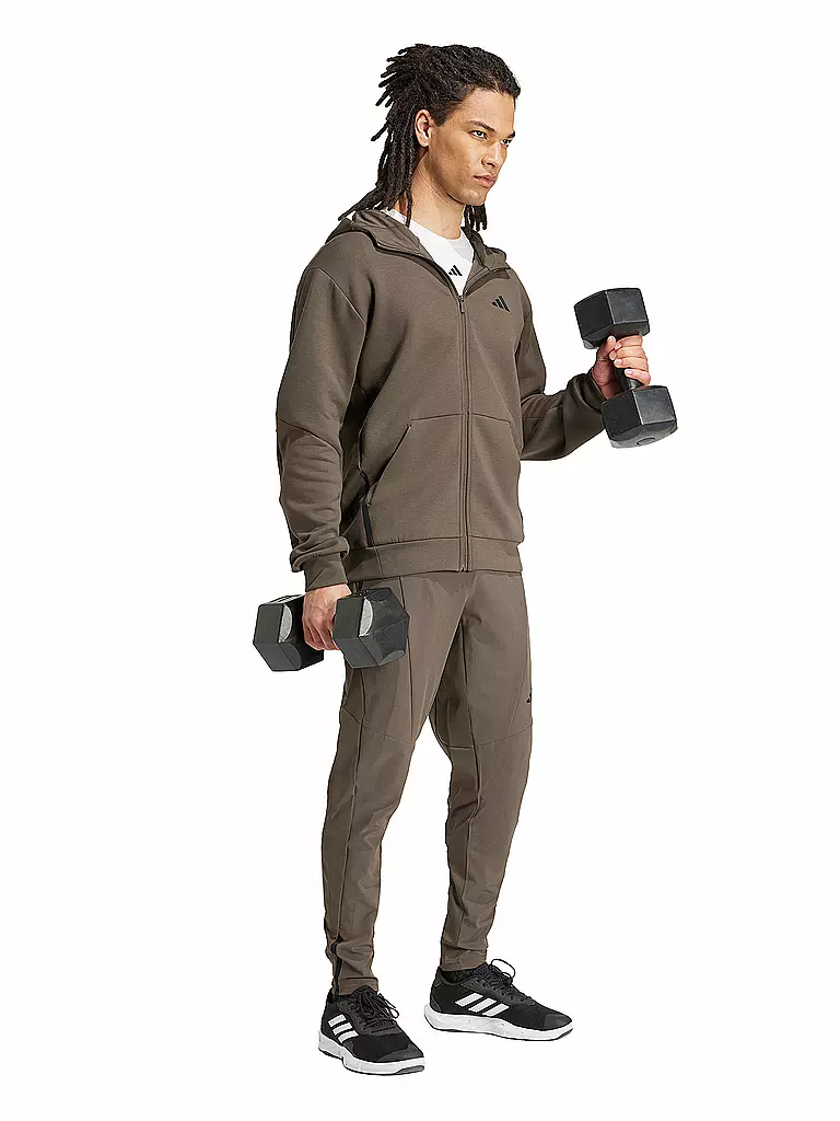 ADIDAS | Sudadera con capucha para hombre Designed for Training | Marrón