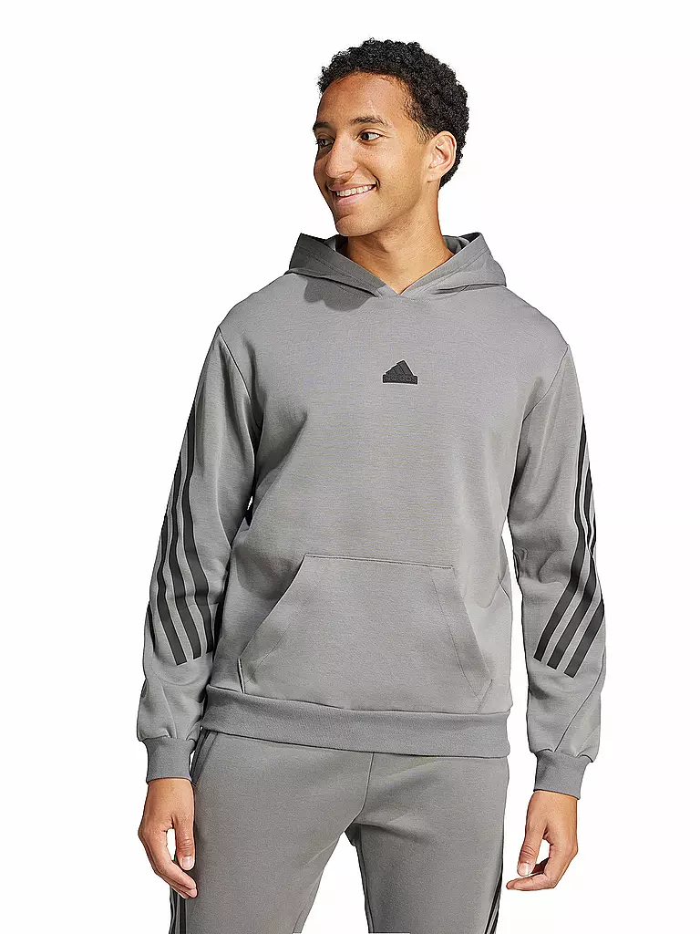 ADIDAS | Sudadera con capucha para hombre Future Icons 3 bandas | Gris