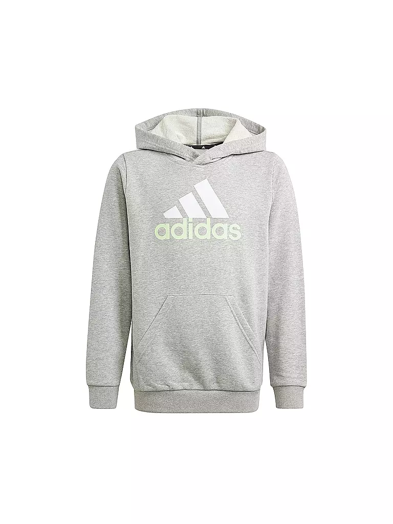 ADIDAS | Sudadera con capucha para niños Essentials con logo grande de dos colores | Gris