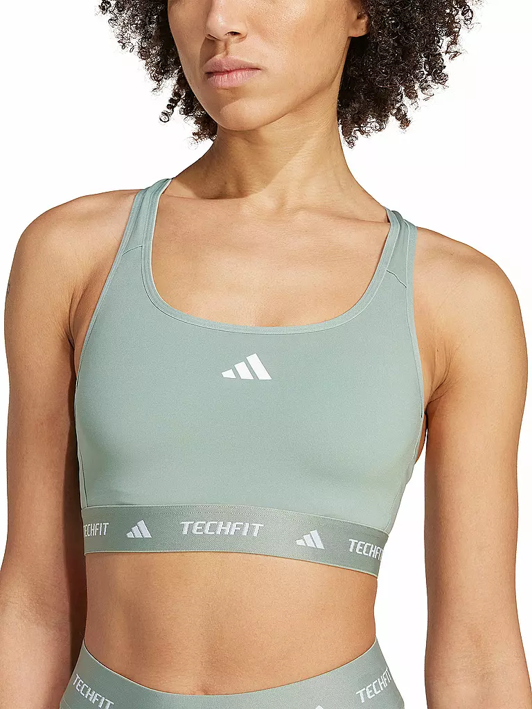 ADIDAS | Sujetador deportivo para mujer de sujeción media | Verde claro