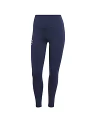 ADIDAS | Tight de mujer con estampado gráfico Signature de talle alto 7/8 | Azul oscuro