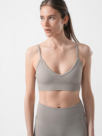 AIM'N | Sujetador deportivo para mujer Deep Cut Ribbed Seamless Low Support