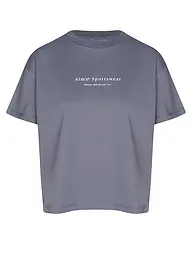 AIM'N | Camiseta Boxy Serif para mujer | Azul oscuro