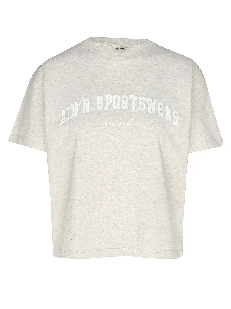 AIM'N | Camiseta Boxy Varsity para mujer | Beige