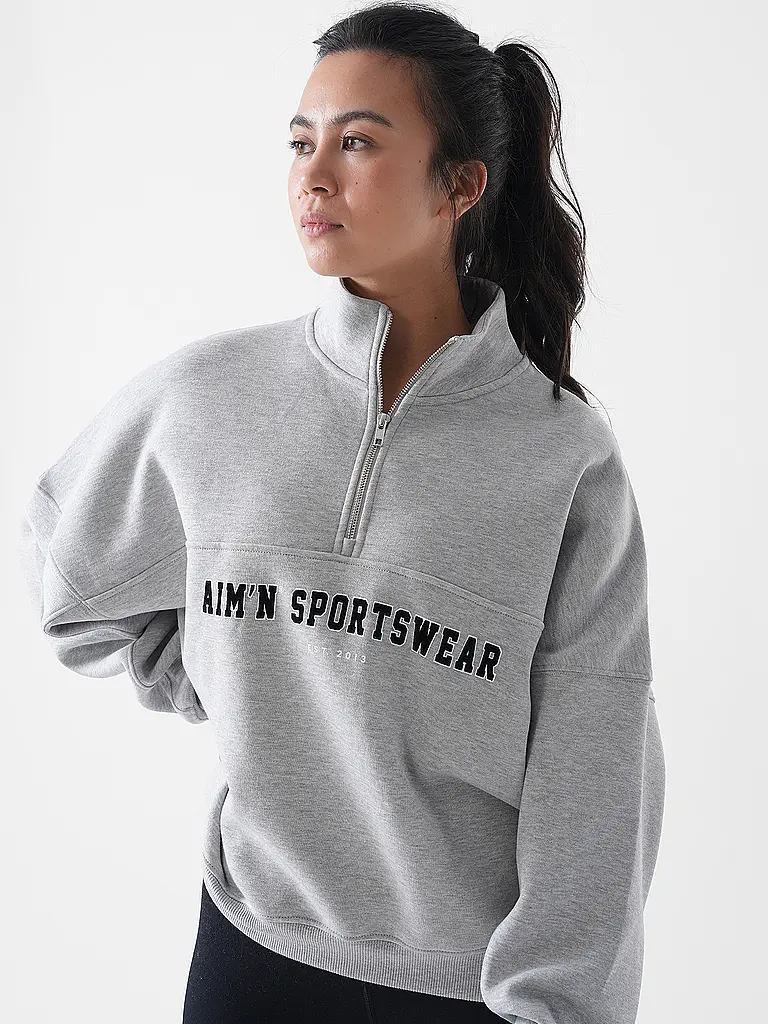 AIM'N | Suéter Varsity con cremallera para mujer |