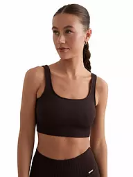 AIM'N | Sujetador deportivo de mujer Ribbed Seamless Medium Support | Marrón