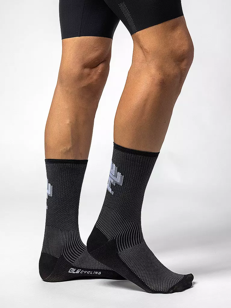 ALE | Calcetines de ciclismo para hombre Sauvage | Negro