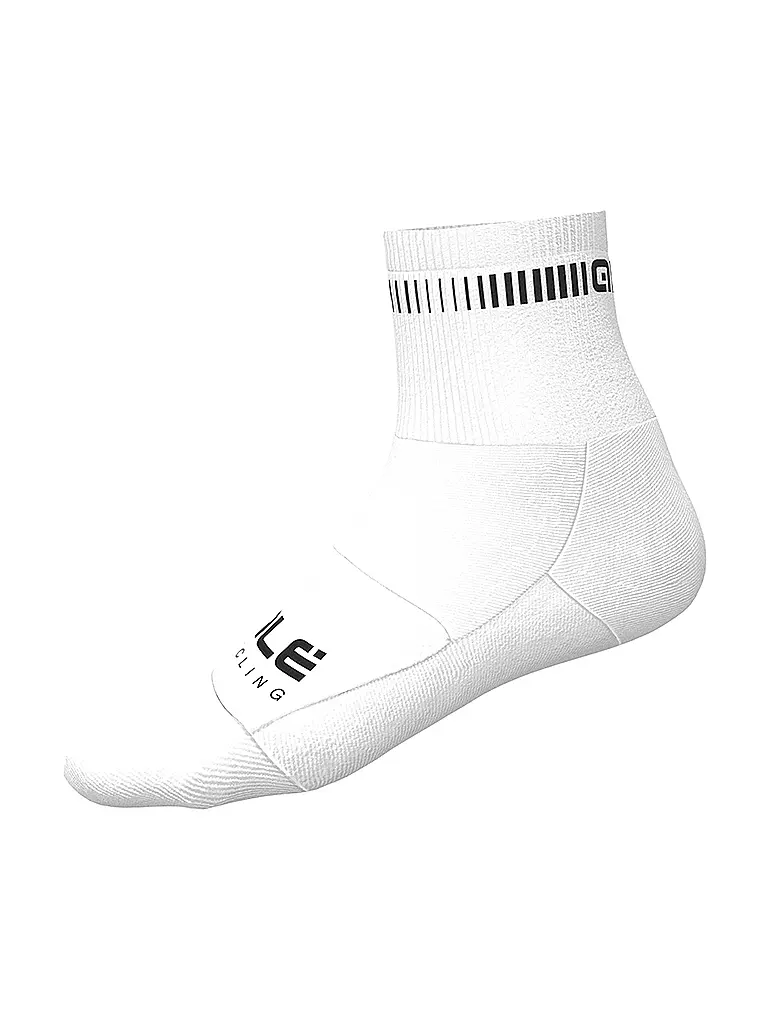 ALE | Calcetines de ciclismo para mujer Logo Q-Skin | Blanco