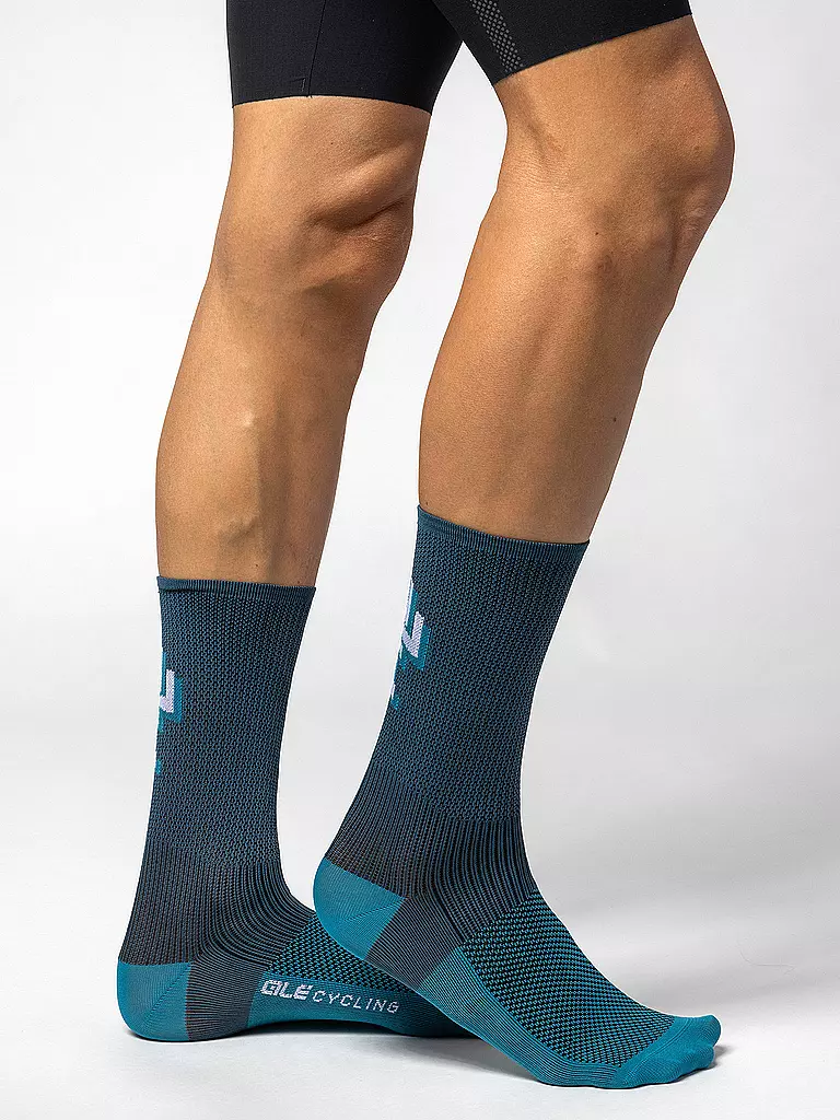 ALE | Calcetines de ciclismo Sauvage para hombre | Azul oscuro